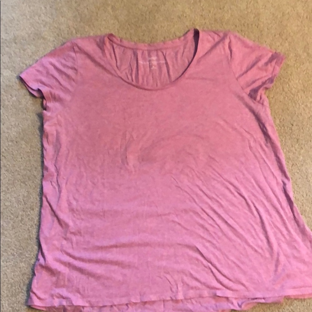 J Jill scoop neck elliptical tee- pink- size XL